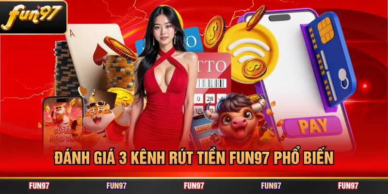 Đánh giá 3 kênh rút tiền FUN97 phổ biến