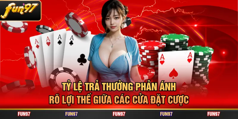 Tỷ lệ trả thưởng phản ánh rõ lợi thế giữa các cửa đặt cược